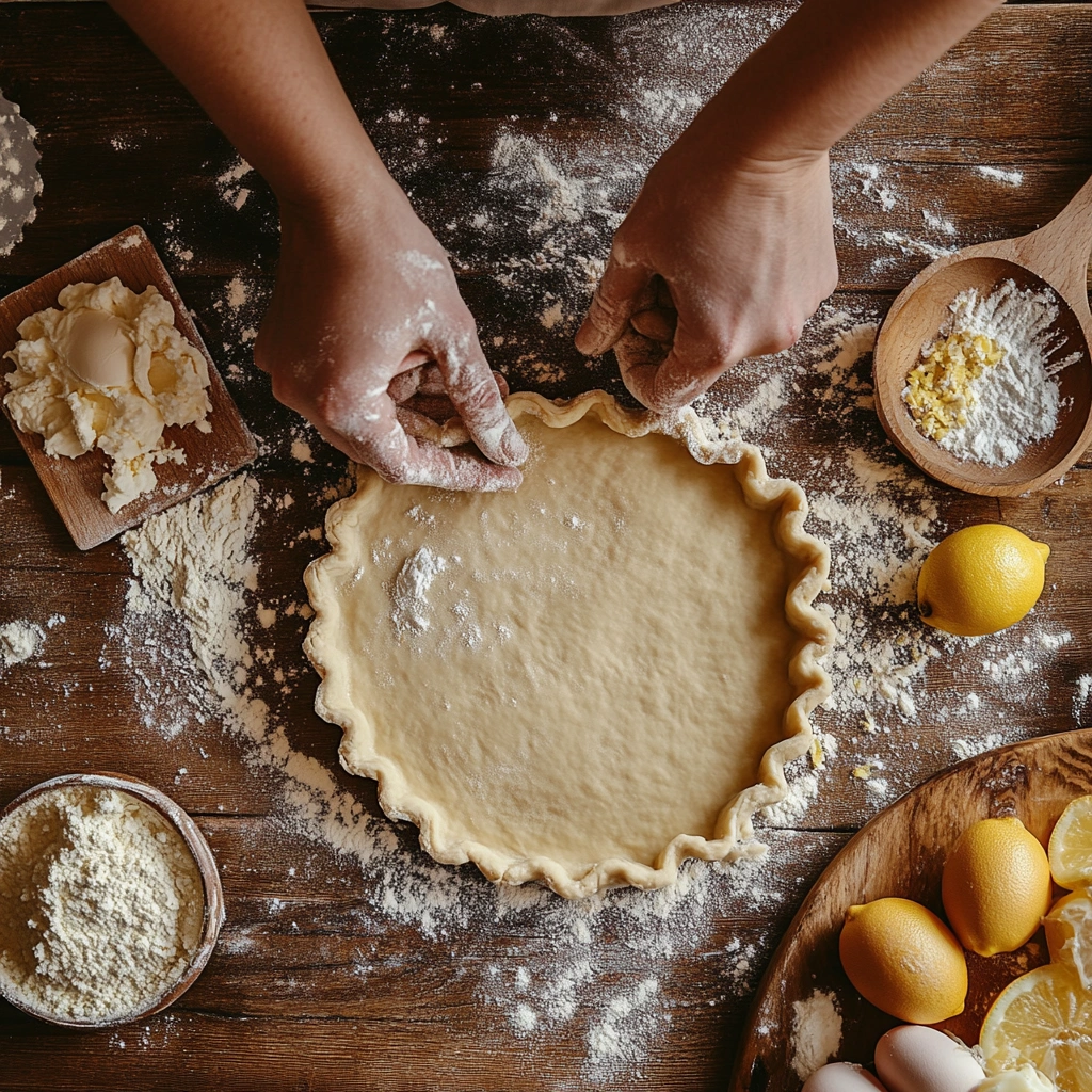 Baker rolling pie crust