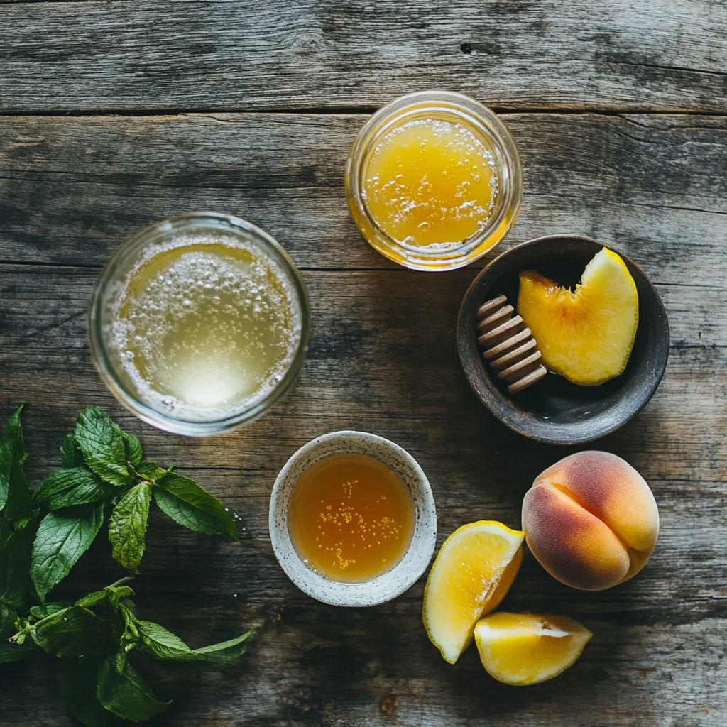 Ingredients for making an alcohol-free Green Tea Shot