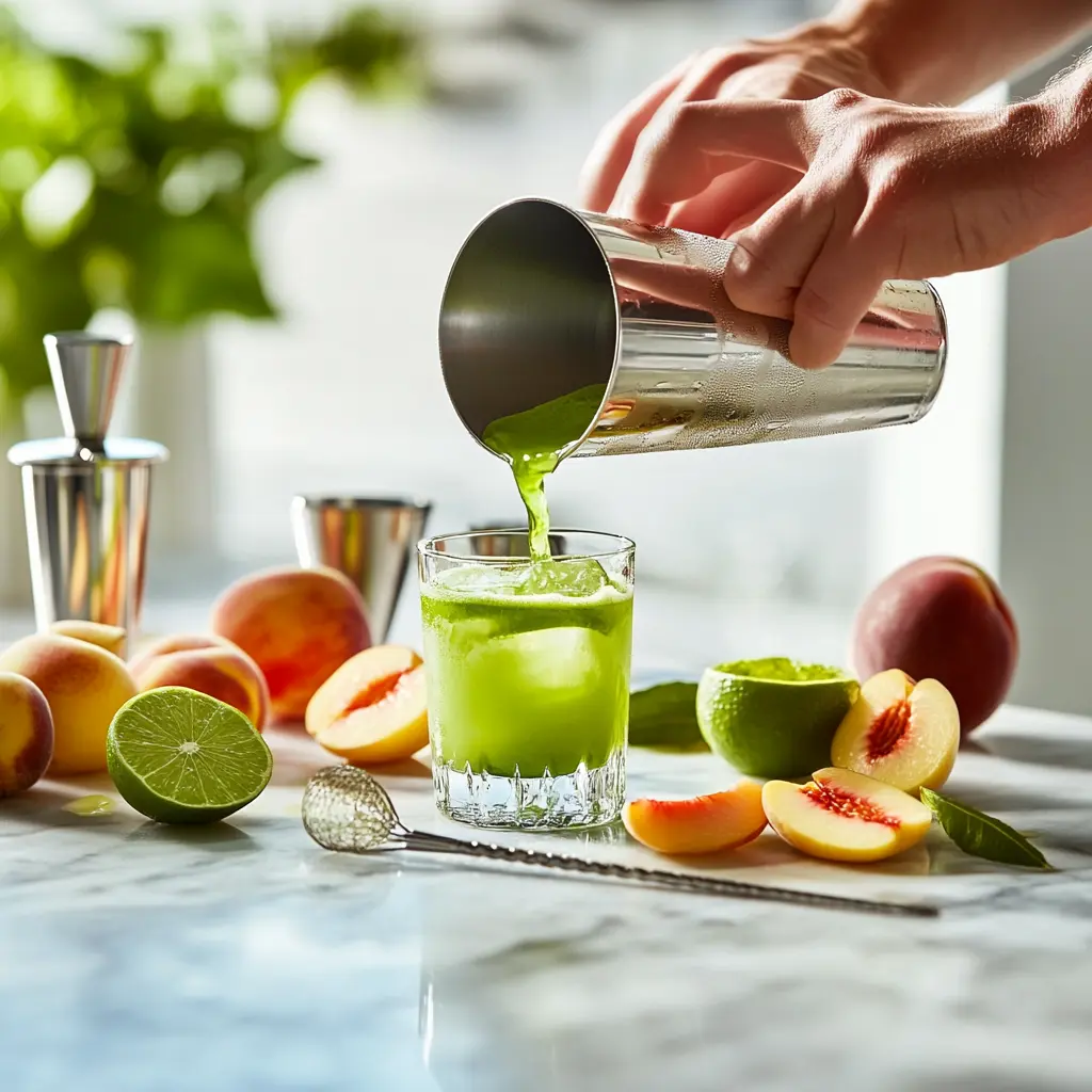 Preparing a Green Tea Shot