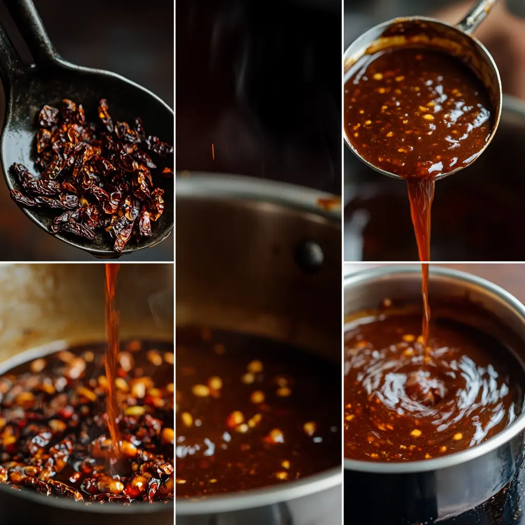 Steps to prepare birria sauce.