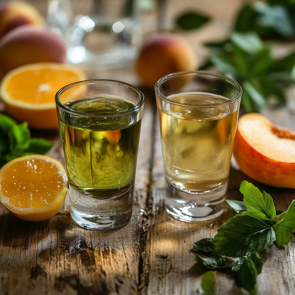 Green Tea Shot and White Tea Shot side by side
